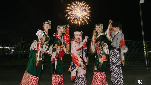 #奈半利花火大会#濱長花神楽
